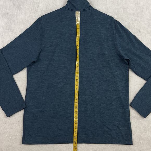 Marine Layer Pullover Mens XL Blue 1/4 Zip Weekend Sport Long Sleeve Chest Logo - Picture 5 of 11